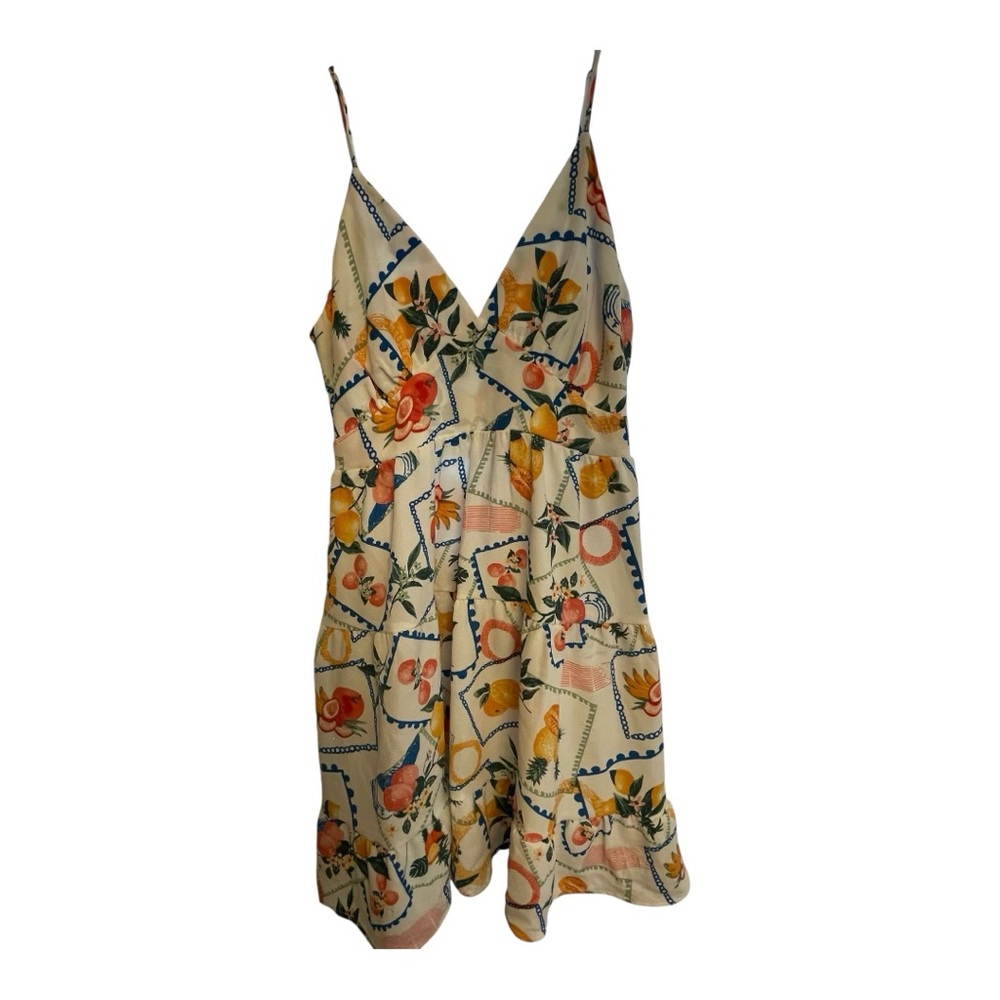 Monteau Fruit Print Mini Dress - Multicolor